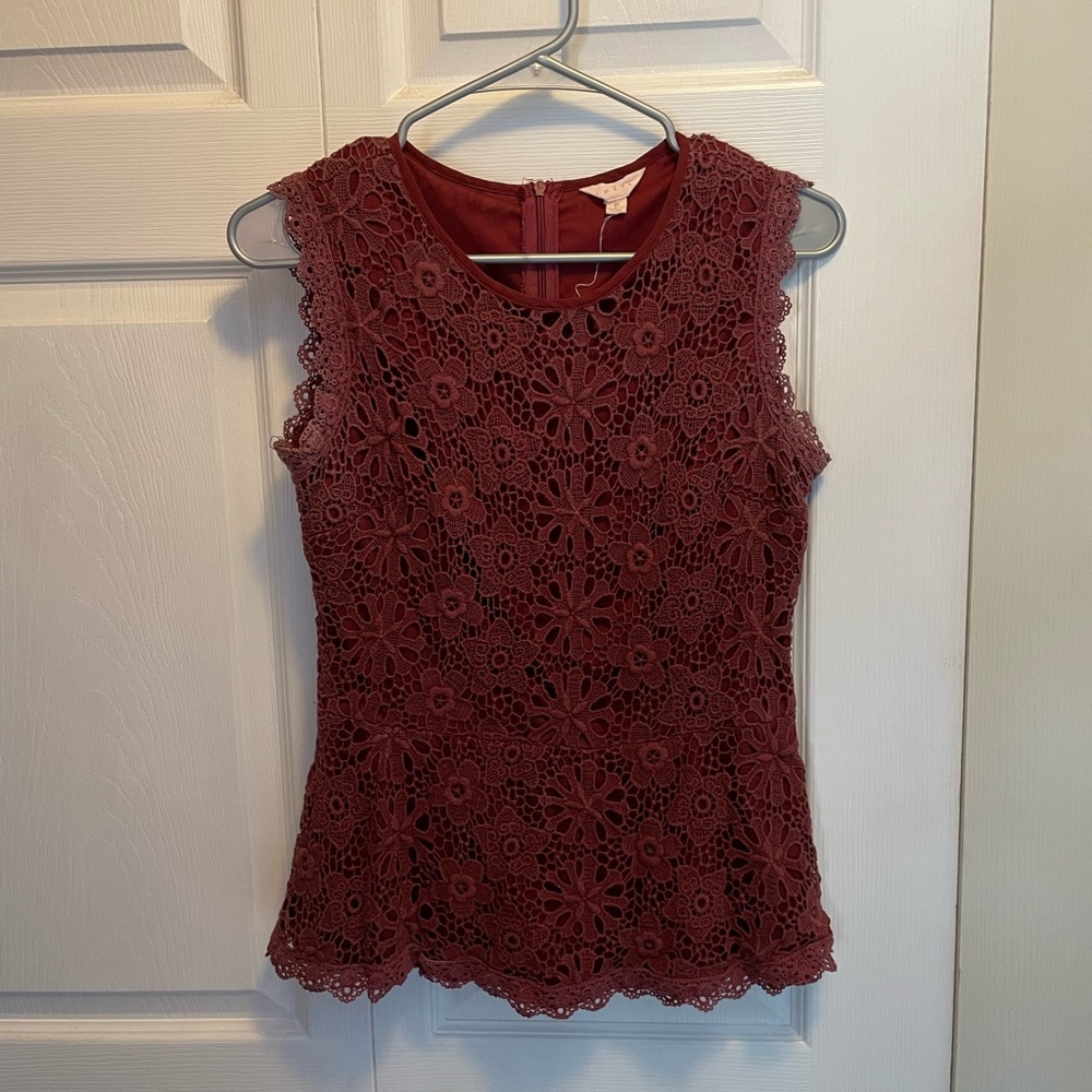 Burgundy size medium dress blouse